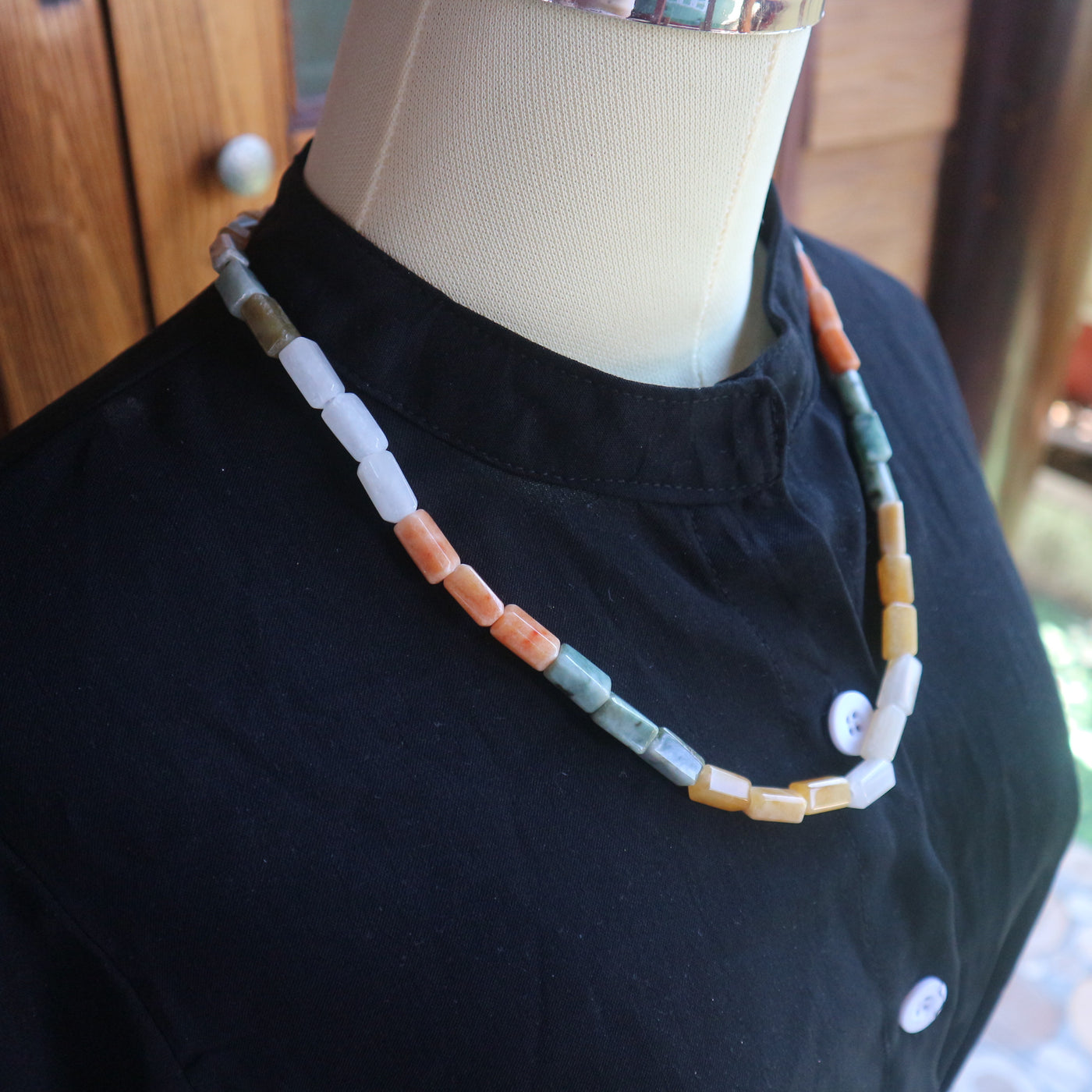 Multi Color Jadeite Necklace