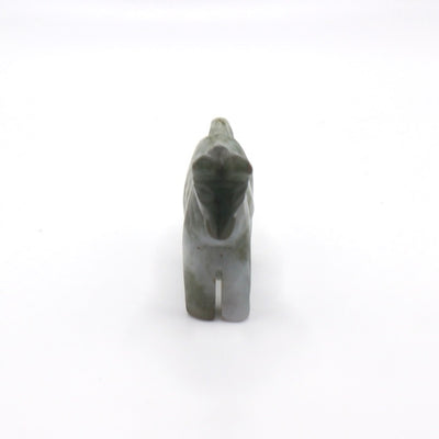 Natural Jade Hand Carved Horse Figurine 