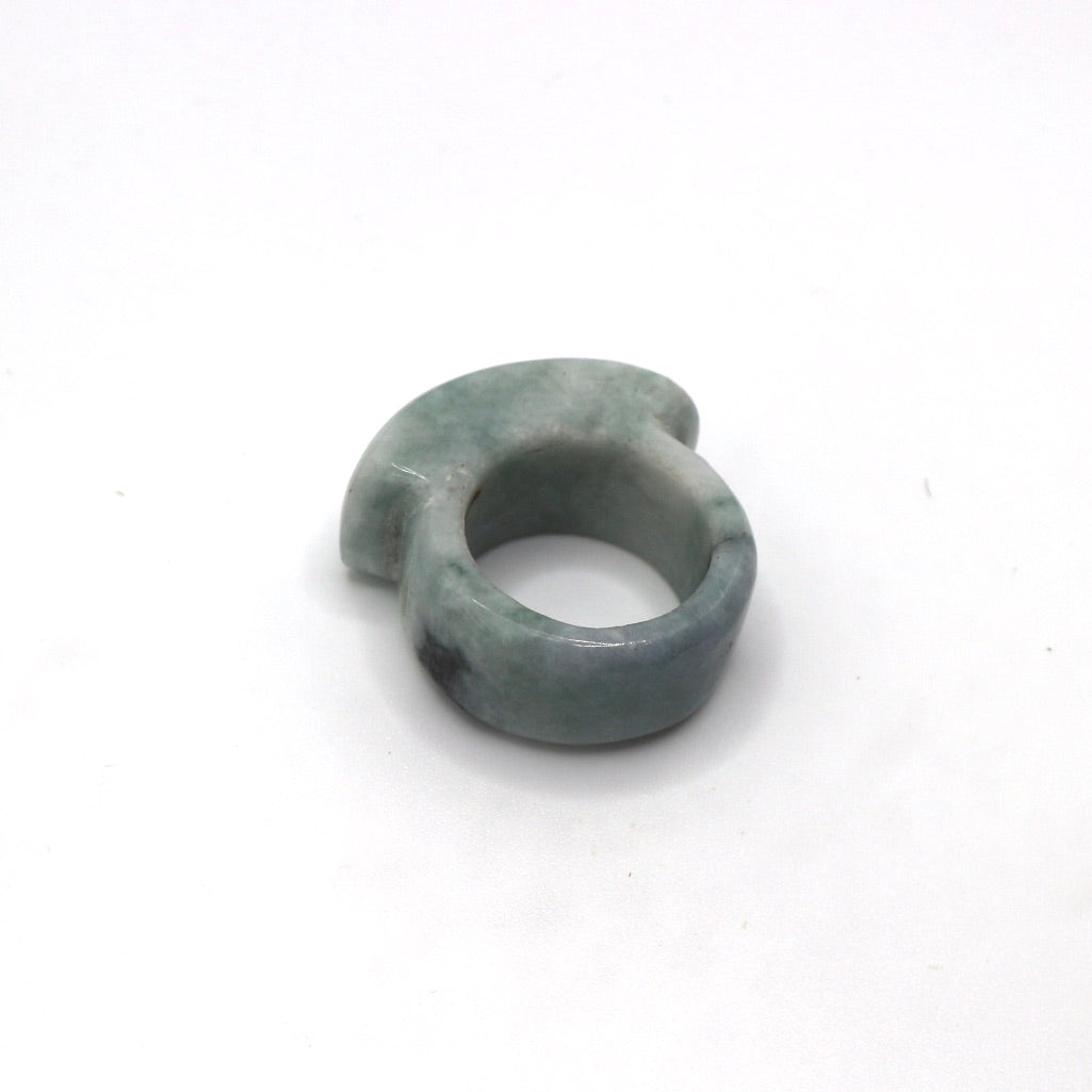 Thick Light Green Jade Ring