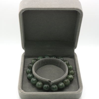 Beaded Green Jade Bracelet