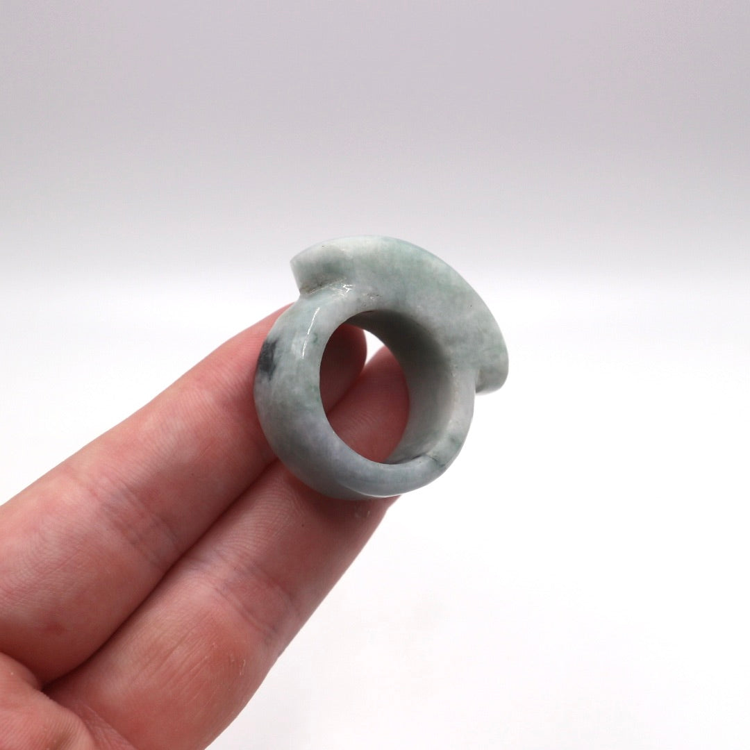 Thick Light Green Jade Ring