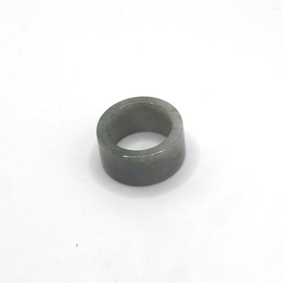 White Jade Tube Ring (Size 9)