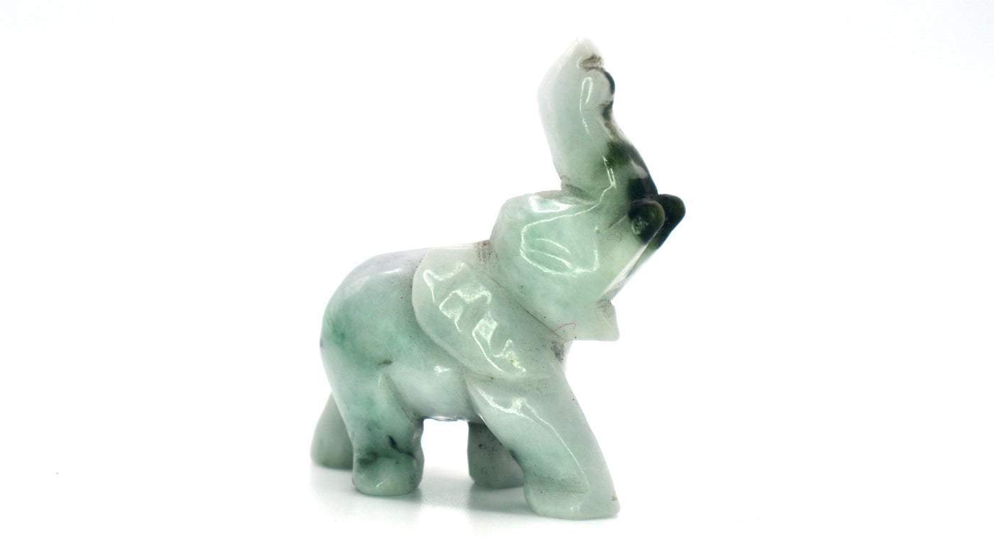 Hand Carved Jade Elephant Figurine